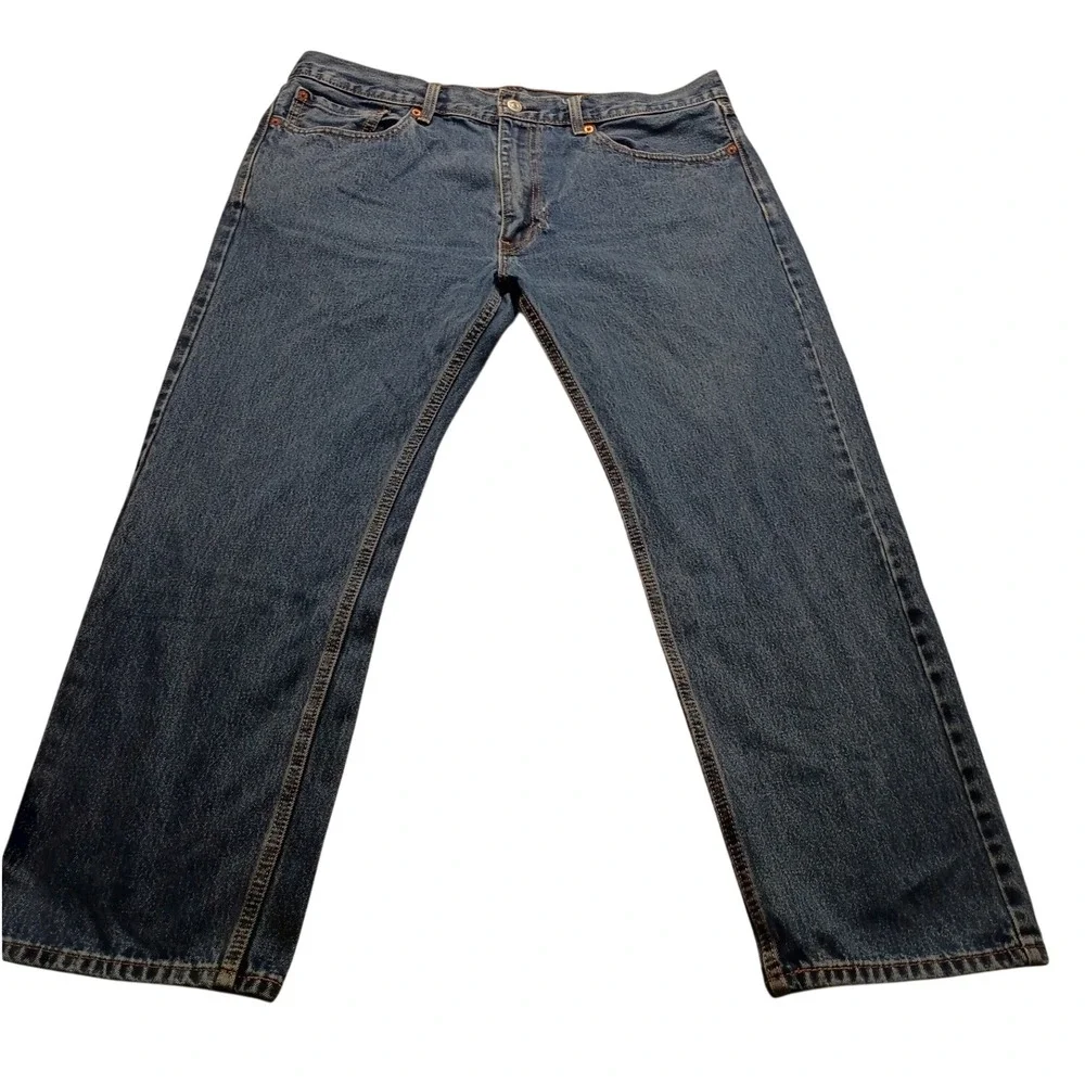 Levis 505 Regular Fit Straight Leg Jeans Men's Medium Wash Blue Denim Classic